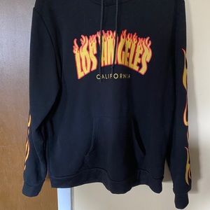 Hoodie with flames down arms